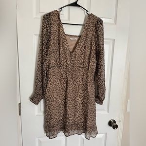 Abercrombie and Fitch, long shirt, cheetah, size XL